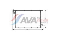 Radiateur, refroidissement du moteur BWA2333 Ava Quality Cooling