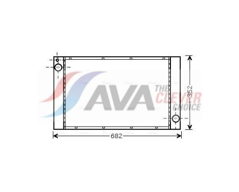 Radiateur, refroidissement du moteur BWA2333 Ava Quality Cooling