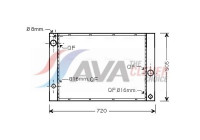 Radiateur, refroidissement du moteur BWA2338 Ava Quality Cooling