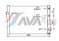 Radiateur, refroidissement du moteur BWA2471 Ava Quality Cooling