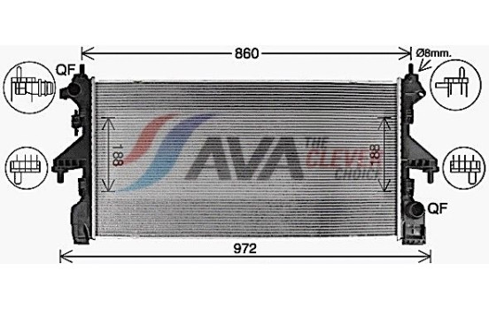 Radiateur, refroidissement du moteur CN2321 Ava Quality Cooling, Image 2
