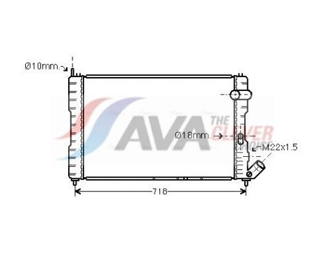 Radiateur, refroidissement du moteur CNA2037 Ava Quality Cooling
