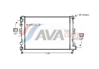 Radiateur, refroidissement du moteur CNA2079 Ava Quality Cooling
