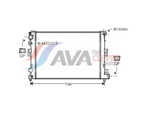 Radiateur, refroidissement du moteur CNA2079 Ava Quality Cooling
