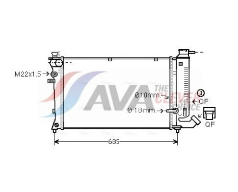 Radiateur, refroidissement du moteur CNA2114 Ava Quality Cooling