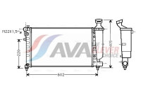 Radiateur, refroidissement du moteur CNA2118 Ava Quality Cooling