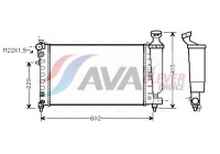 Radiateur, refroidissement du moteur CNA2119 Ava Quality Cooling
