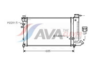 Radiateur, refroidissement du moteur CNA2121 Ava Quality Cooling
