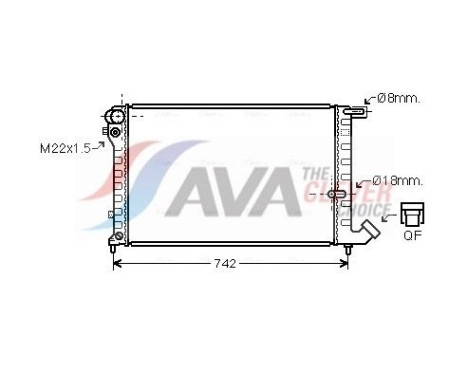 Radiateur, refroidissement du moteur CNA2134 Ava Quality Cooling