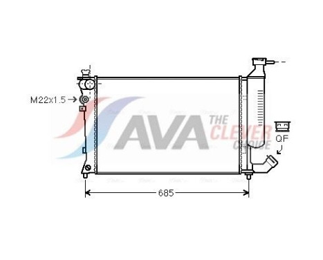 Radiateur, refroidissement du moteur CNA2157 Ava Quality Cooling