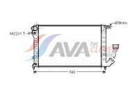Radiateur, refroidissement du moteur CNA2159 Ava Quality Cooling