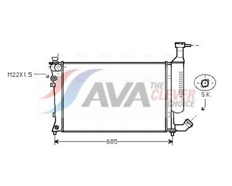 Radiateur, refroidissement du moteur CNA2168 Ava Quality Cooling