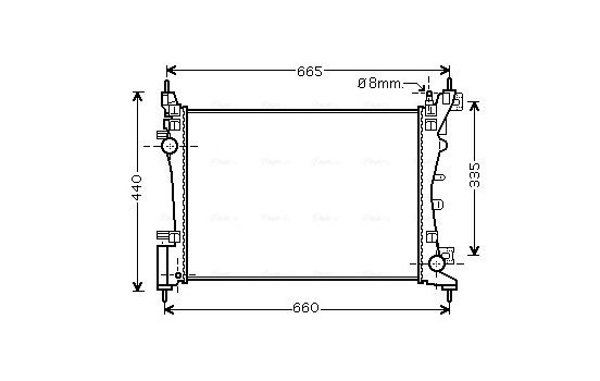 Radiateur, refroidissement du moteur CNA2261 Ava Quality Cooling