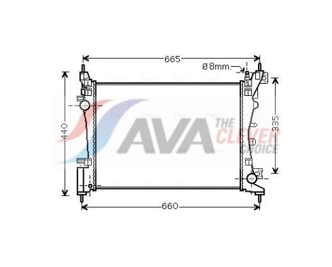 Radiateur, refroidissement du moteur CNA2261 Ava Quality Cooling