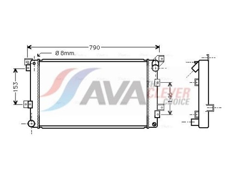 Radiateur, refroidissement du moteur CR2033 Ava Quality Cooling