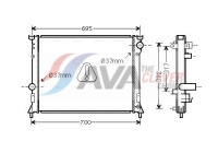 Radiateur, refroidissement du moteur CR2116 Ava Quality Cooling