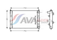 Radiateur, refroidissement du moteur CRA2076 Ava Quality Cooling