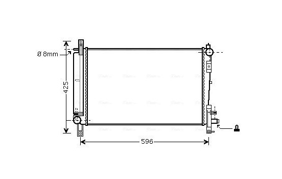 Radiateur, refroidissement du moteur CRA2080 Ava Quality Cooling