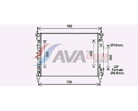 Radiateur, refroidissement du moteur CT2067 Ava Quality Cooling
