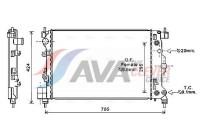 Radiateur, refroidissement du moteur CTA2044 Ava Quality Cooling