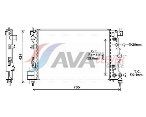 Radiateur, refroidissement du moteur CTA2044 Ava Quality Cooling