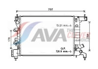 Radiateur, refroidissement du moteur CTA2047 Ava Quality Cooling
