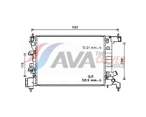Radiateur, refroidissement du moteur CTA2047 Ava Quality Cooling