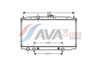 Radiateur, refroidissement du moteur DN2219 Ava Quality Cooling