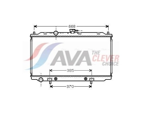 Radiateur, refroidissement du moteur DN2219 Ava Quality Cooling