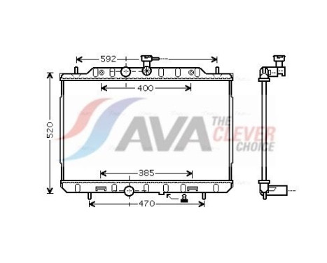 Radiateur, refroidissement du moteur DN2292 Ava Quality Cooling