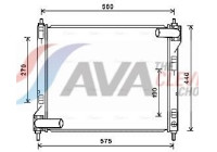 Radiateur, refroidissement du moteur DN2354 Ava Quality Cooling