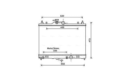 Radiateur, refroidissement du moteur DN2375 Ava Quality Cooling