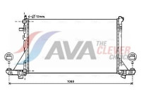 Radiateur, refroidissement du moteur DN2381 Ava Quality Cooling