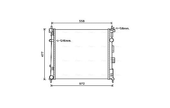 Radiateur, refroidissement du moteur DN2407 Ava Quality Cooling