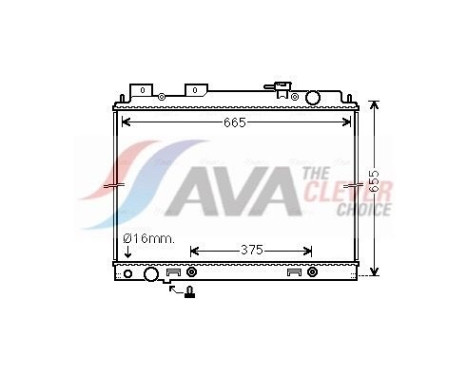 Radiateur, refroidissement du moteur DN2430 Ava Quality Cooling