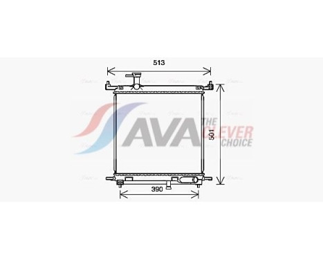 Radiateur, refroidissement du moteur DN2435 Ava Quality Cooling