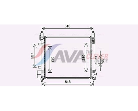 Radiateur, refroidissement du moteur DN2439 Ava Quality Cooling