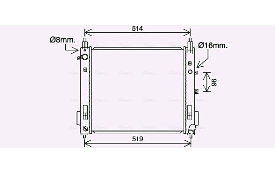 Radiateur, refroidissement du moteur DN2440 Ava Quality Cooling