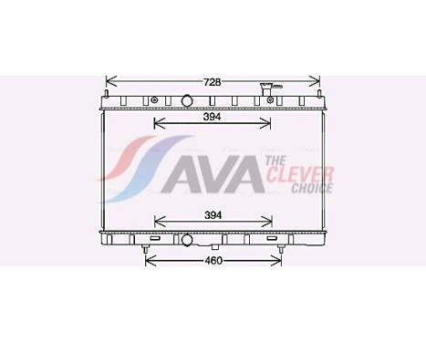 Radiateur, refroidissement du moteur DN2453 Ava Quality Cooling