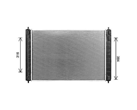 Radiateur, refroidissement du moteur DN2468 Ava Quality Cooling, Image 2