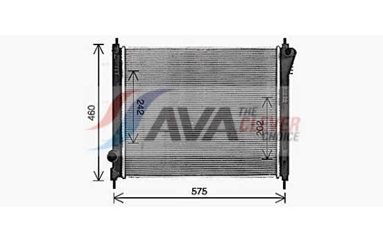 Radiateur, refroidissement du moteur DN2470 Ava Quality Cooling, Image 2