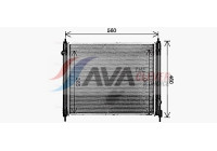 Radiateur, refroidissement du moteur DN2477 Ava Quality Cooling