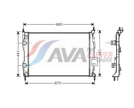 Radiateur, refroidissement du moteur DNA2278 Ava Quality Cooling