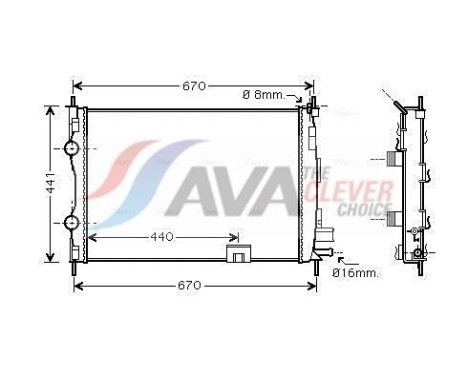 Radiateur, refroidissement du moteur DNA2287 Ava Quality Cooling