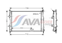 Radiateur, refroidissement du moteur DNA2288 Ava Quality Cooling
