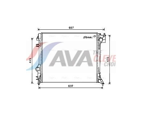 Radiateur, refroidissement du moteur DNA2421 Ava Quality Cooling