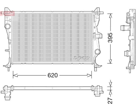 Radiateur, refroidissement du moteur DRM06038 Denso