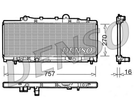 Radiateur, refroidissement du moteur DRM09090 Denso