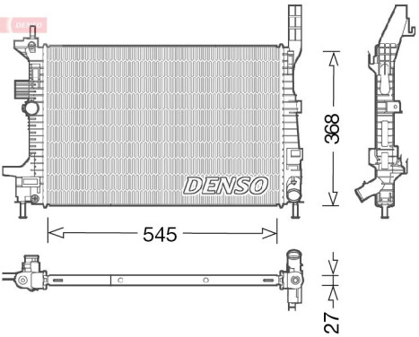 Radiateur, refroidissement du moteur DRM10029 Denso