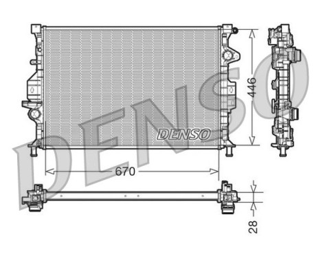 Radiateur, refroidissement du moteur DRM10088 Denso